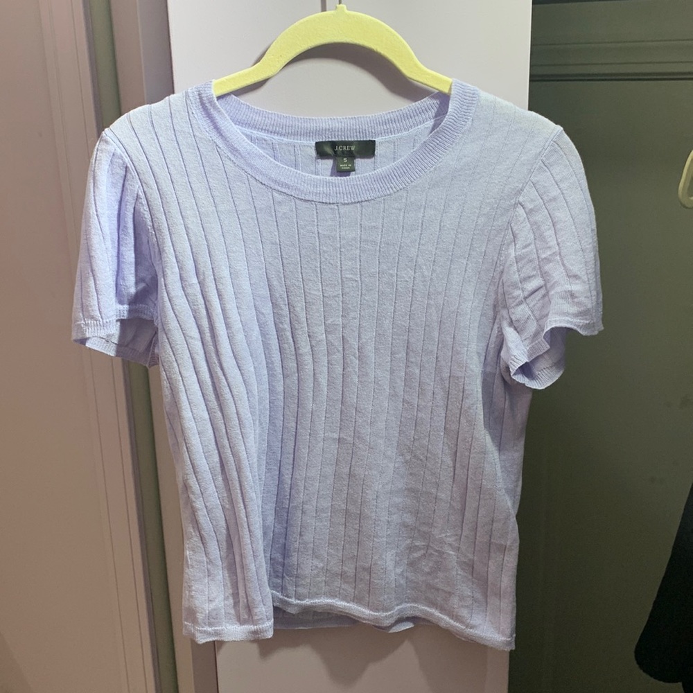 J. Crew silk-cashmere crop t-shirt size small